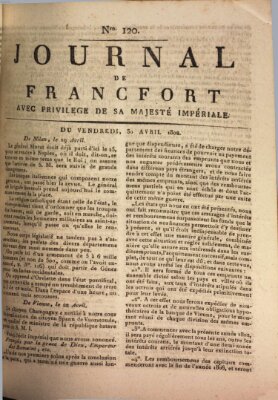 Journal de Francfort Freitag 30. April 1802
