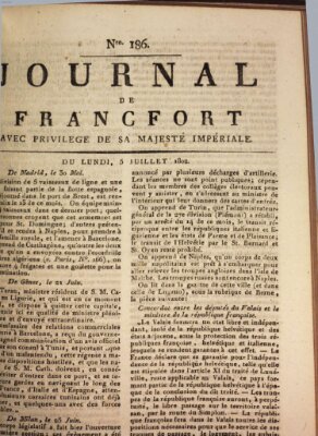 Journal de Francfort Montag 5. Juli 1802
