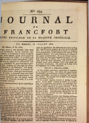 Journal de Francfort Dienstag 13. Juli 1802
