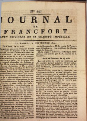 Journal de Francfort Samstag 4. September 1802