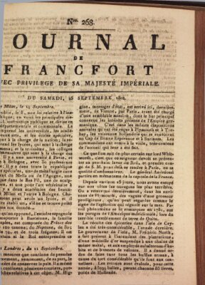 Journal de Francfort Samstag 25. September 1802