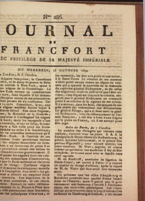 Journal de Francfort Mittwoch 13. Oktober 1802