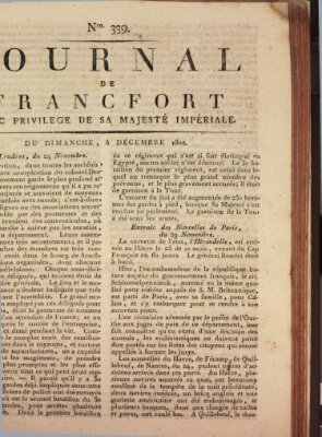 Journal de Francfort Sonntag 5. Dezember 1802