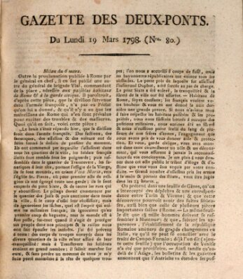 Gazette des Deux-Ponts Montag 19. März 1798