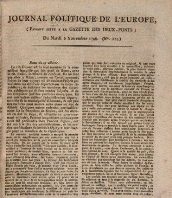 Journal politique de l'Europe (Gazette des Deux-Ponts) Dienstag 6. November 1798