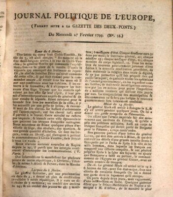 Journal politique de l'Europe (Gazette des Deux-Ponts) Mittwoch 27. Februar 1799