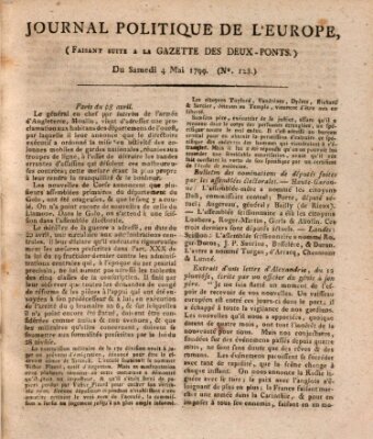Journal politique de l'Europe (Gazette des Deux-Ponts) Samstag 4. Mai 1799