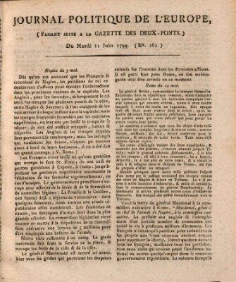 Journal politique de l'Europe (Gazette des Deux-Ponts) Dienstag 11. Juni 1799