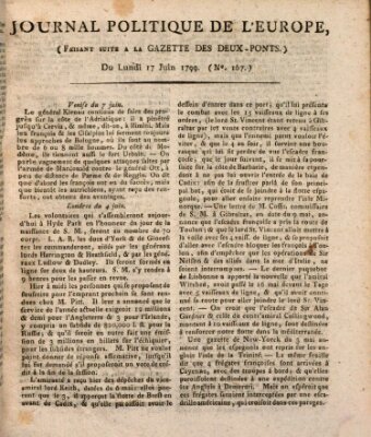 Journal politique de l'Europe (Gazette des Deux-Ponts) Montag 17. Juni 1799