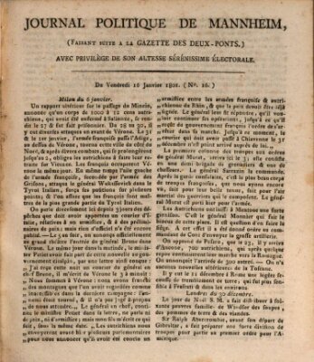 Journal politique de Mannheim (Gazette des Deux-Ponts) Freitag 16. Januar 1801