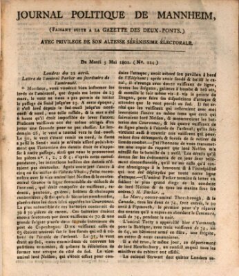 Journal politique de Mannheim (Gazette des Deux-Ponts) Dienstag 5. Mai 1801
