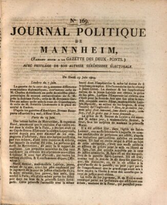 Journal politique de Mannheim (Gazette des Deux-Ponts) Dienstag 19. Juni 1804