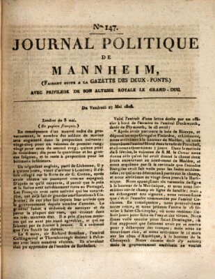 Journal politique de Mannheim (Gazette des Deux-Ponts) Freitag 27. Mai 1808