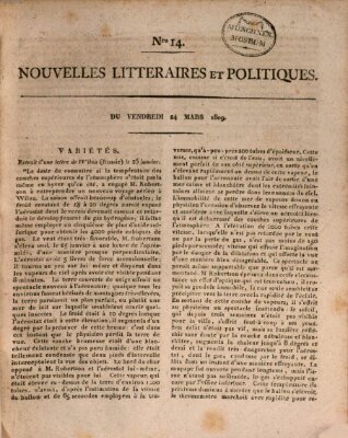 Nouvelles littéraires et politiques (Gazette des Deux-Ponts) Freitag 24. März 1809