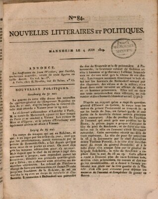 Nouvelles littéraires et politiques (Gazette des Deux-Ponts) Sonntag 4. Juni 1809