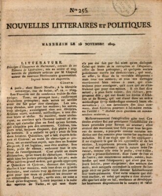 Nouvelles littéraires et politiques (Gazette des Deux-Ponts) Donnerstag 23. November 1809