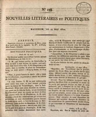 Nouvelles littéraires et politiques (Gazette des Deux-Ponts) Samstag 19. Mai 1810