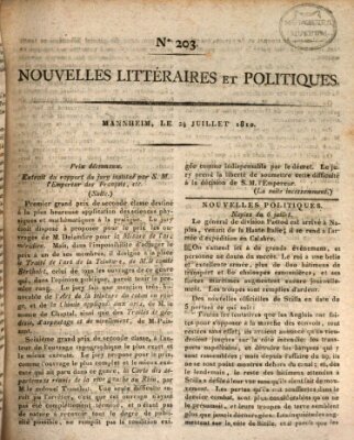 Nouvelles littéraires et politiques (Gazette des Deux-Ponts) Dienstag 24. Juli 1810