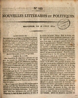 Nouvelles littéraires et politiques (Gazette des Deux-Ponts) Donnerstag 23. August 1810