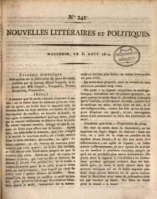 Nouvelles littéraires et politiques (Gazette des Deux-Ponts) Freitag 31. August 1810