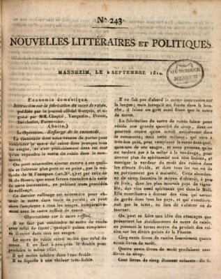 Nouvelles littéraires et politiques (Gazette des Deux-Ponts) Sonntag 2. September 1810