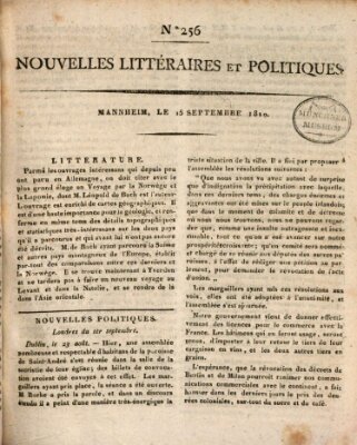 Nouvelles littéraires et politiques (Gazette des Deux-Ponts) Samstag 15. September 1810