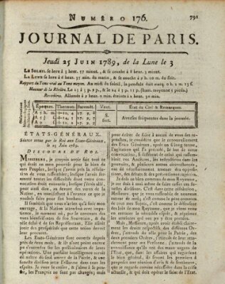 Journal de Paris 〈Paris〉 Donnerstag 25. Juni 1789