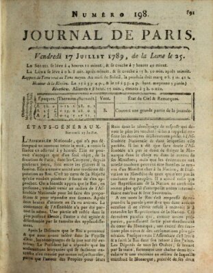 Journal de Paris 〈Paris〉 Freitag 17. Juli 1789