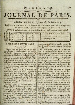 Journal de Paris 〈Paris〉 Samstag 22. Mai 1790