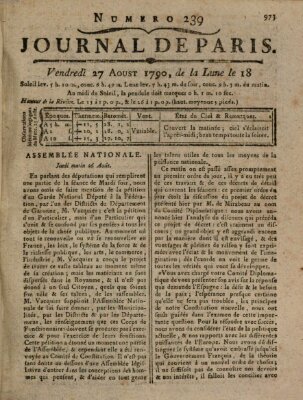 Journal de Paris 〈Paris〉 Freitag 27. August 1790