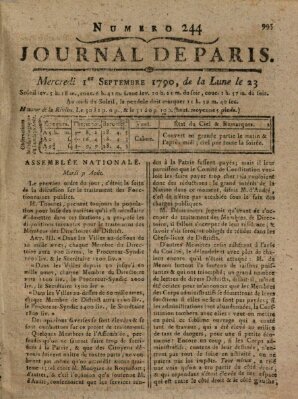 Journal de Paris 〈Paris〉 Mittwoch 1. September 1790