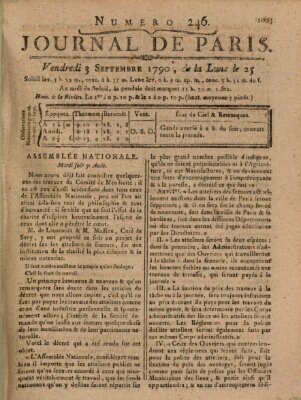 Journal de Paris 〈Paris〉 Freitag 3. September 1790
