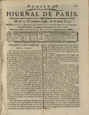 Journal de Paris 〈Paris〉 Dienstag 23. November 1790