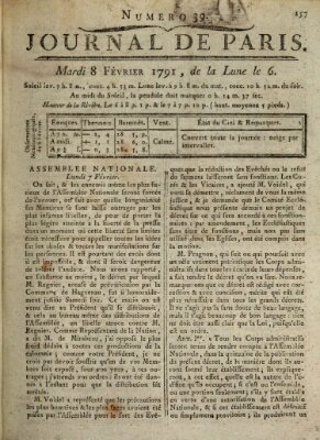 Journal de Paris 〈Paris〉 Dienstag 8. Februar 1791
