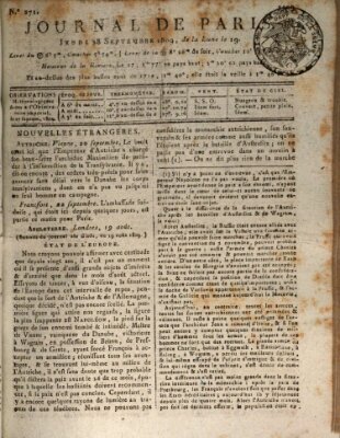 Journal de Paris 〈Paris〉 Donnerstag 28. September 1809