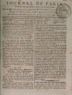 Journal de Paris 〈Paris〉 Sonntag 19. August 1810