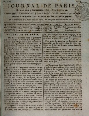 Journal de Paris 〈Paris〉 Sonntag 9. September 1810