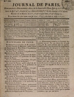 Journal de Paris 〈Paris〉 Sonntag 2. Dezember 1810