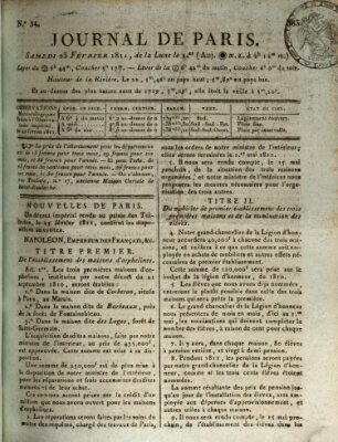 Journal de Paris 〈Paris〉 Samstag 23. Februar 1811