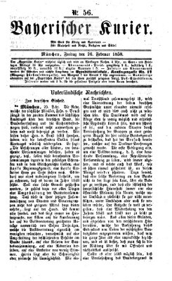 Bayerischer Kurier Freitag 26. Februar 1858