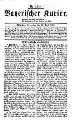 Bayerischer Kurier Donnerstag 22. April 1858