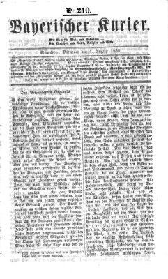 Bayerischer Kurier Mittwoch 4. August 1858