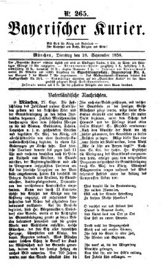 Bayerischer Kurier Dienstag 28. September 1858