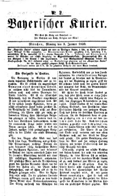 Bayerischer Kurier Montag 3. Januar 1859