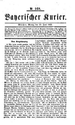 Bayerischer Kurier Montag 20. Juni 1859
