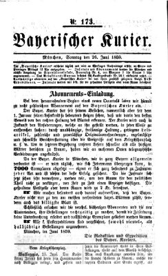 Bayerischer Kurier Sonntag 26. Juni 1859
