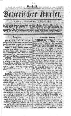 Bayerischer Kurier Donnerstag 11. August 1859