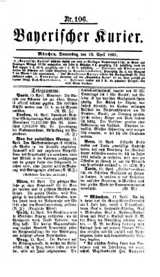 Bayerischer Kurier Donnerstag 18. April 1861