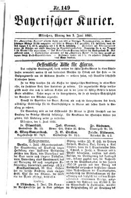 Bayerischer Kurier Montag 3. Juni 1861
