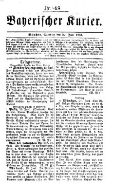 Bayerischer Kurier Samstag 22. Juni 1861